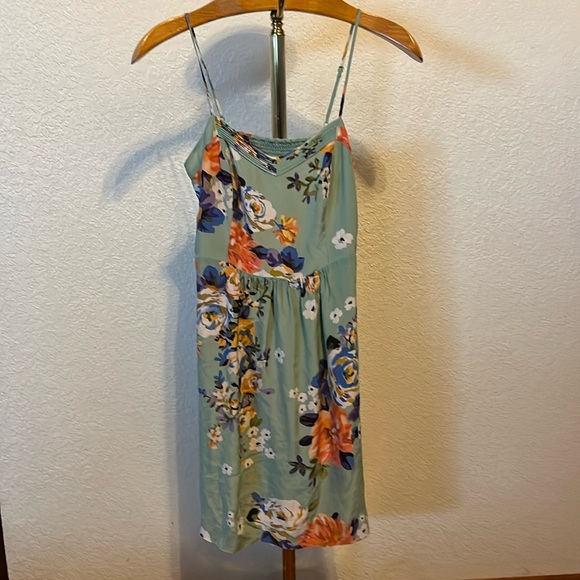 ANTHROPOLOGIE ~ Moulinette Soeurs 100% silk Floral Lined Dress with Smocked Back - Picture 4 of 12